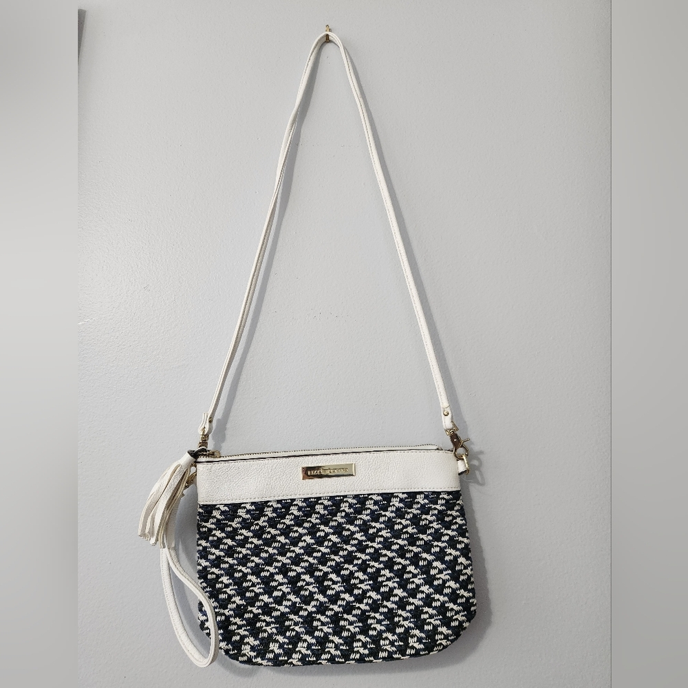 NWOT Liz Claiborne Crossbody Blue and White